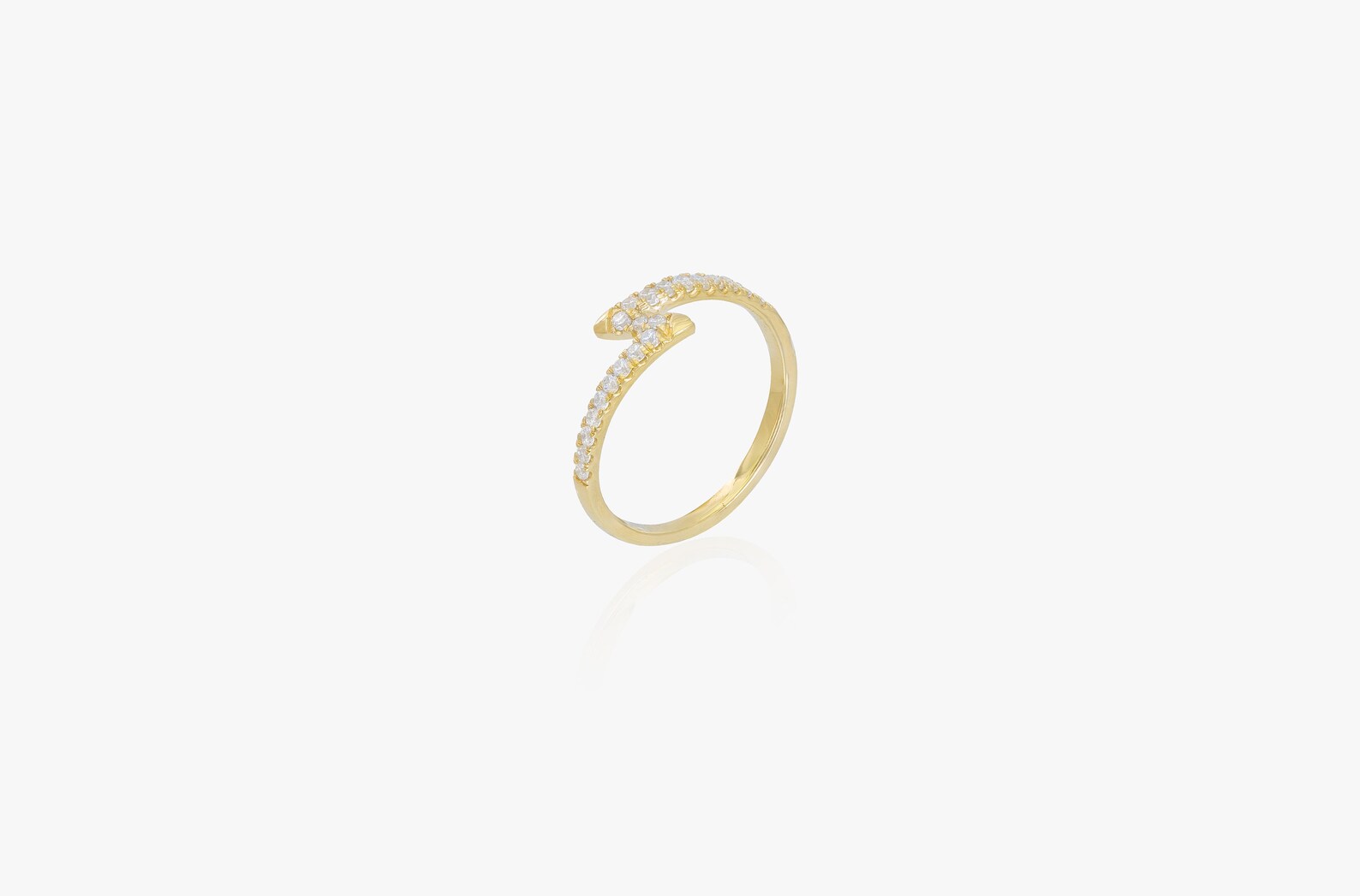 Lightning Bolt Moissanite Wedding Ring, Thin Stackable Rings, Lightning band, Minimalist Ring, Weather Jewelry